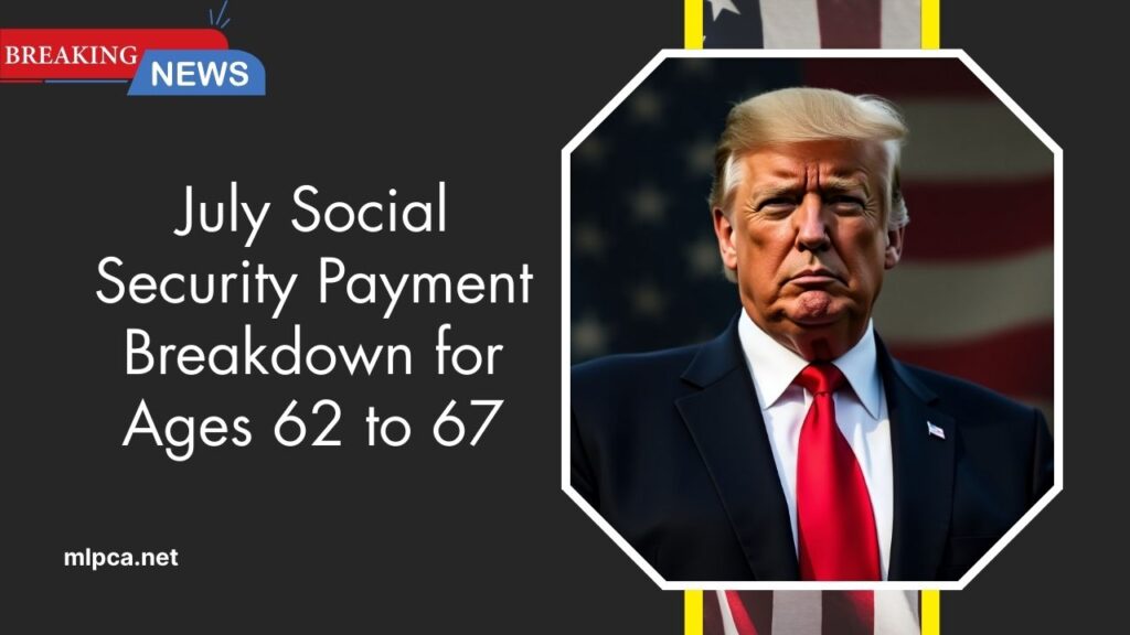 July Social Security Payment Breakdown for Ages 62 to 67