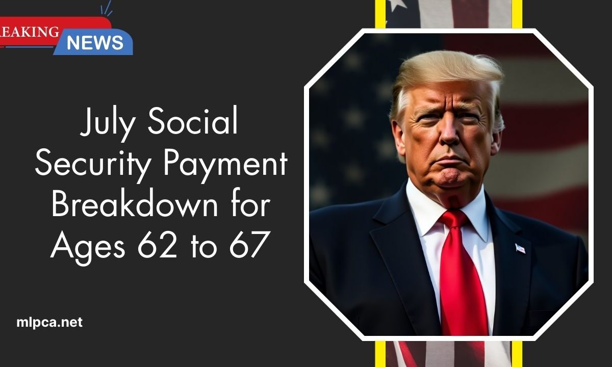 July Social Security Payment Breakdown for Ages 62 to 67